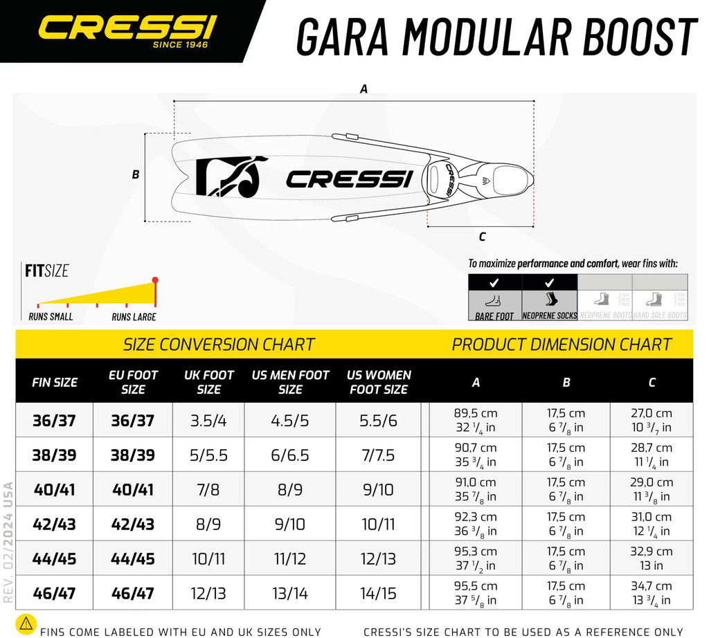 Cressi Gara Modular Boost Freediving Fin